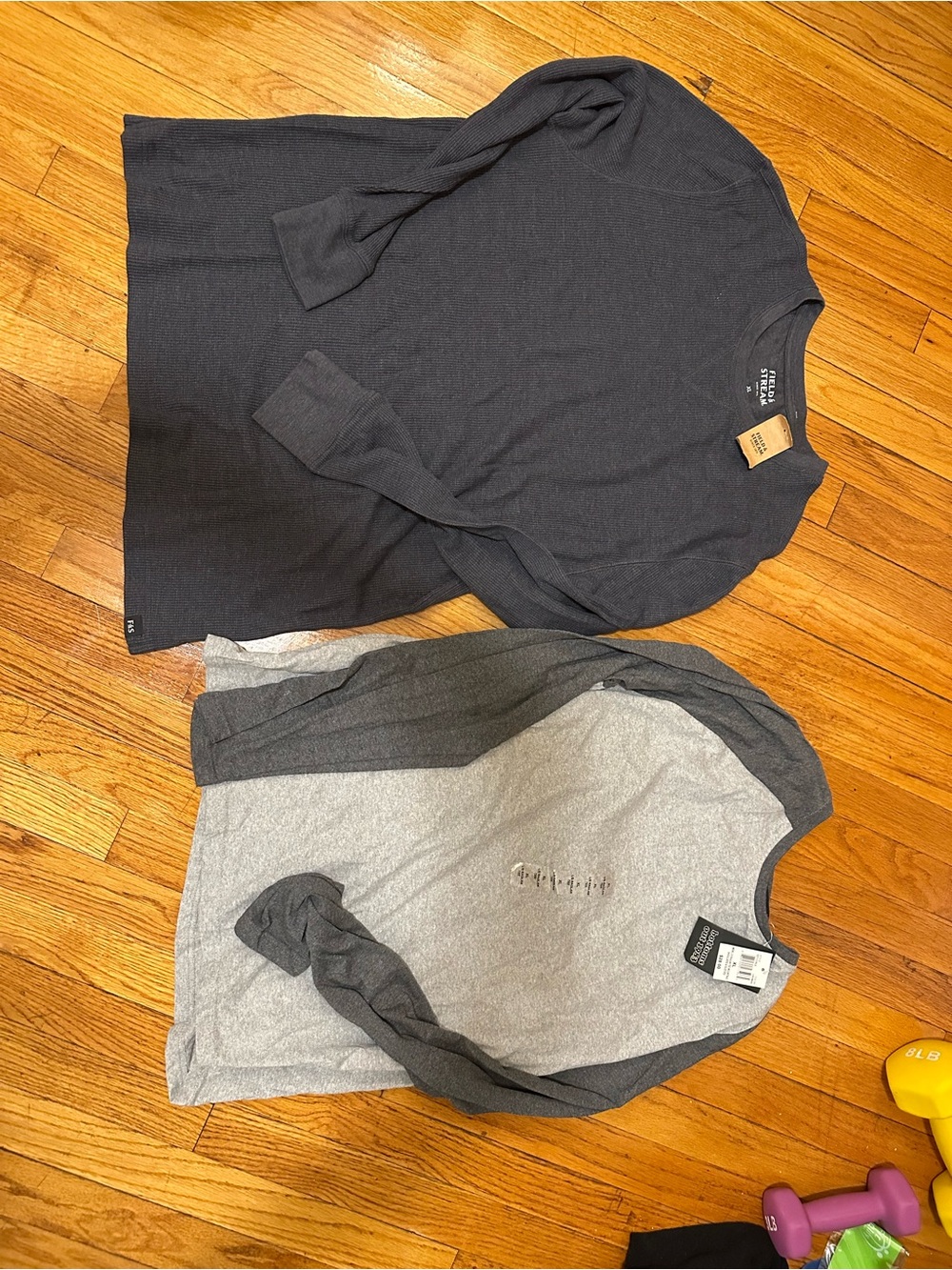 Dark Gray and Light Gray Long Sleeve Tops - Bundle